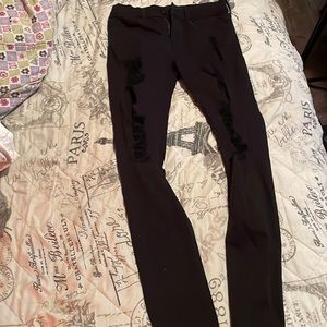 express super cute black ripped jeans